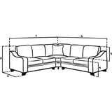 Nebraska Large Corner Sofa In Stone