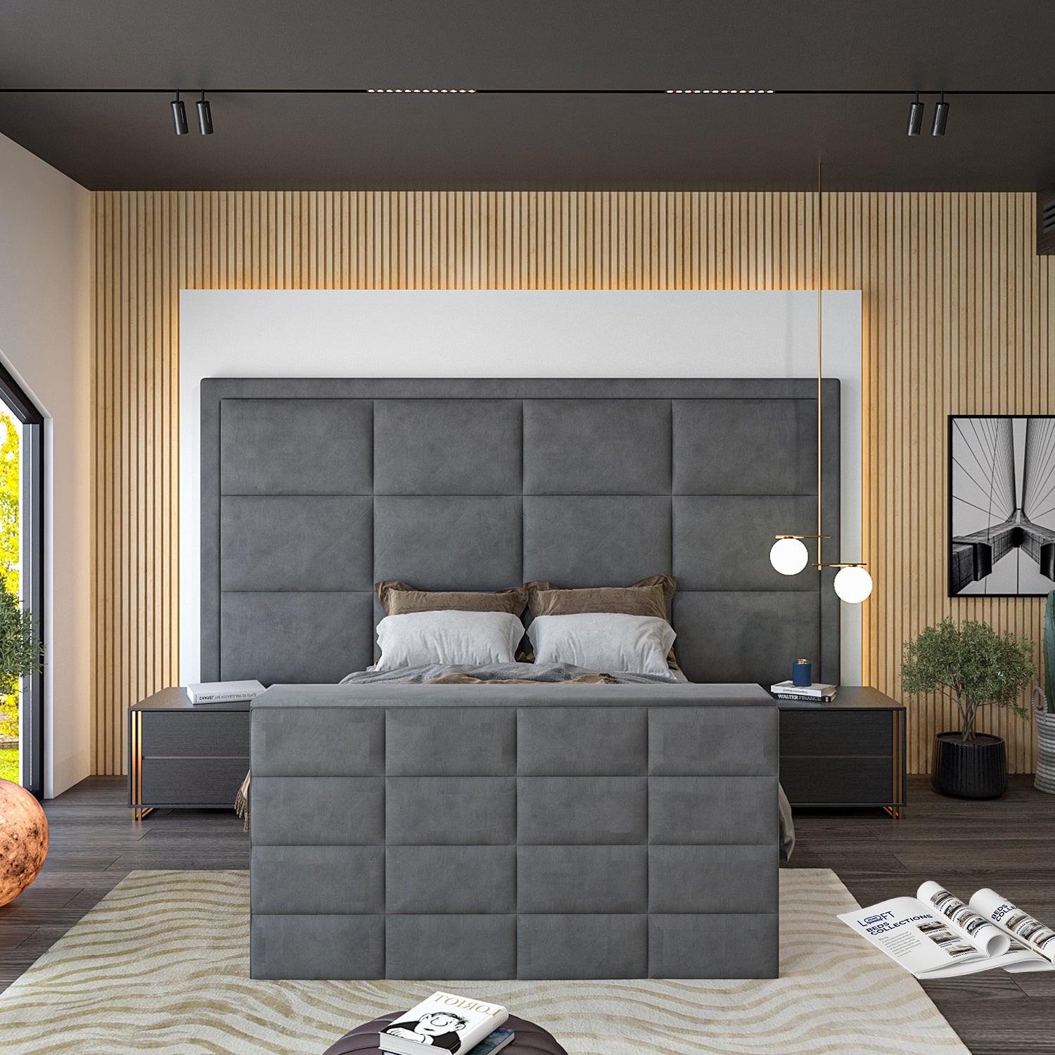 Lexington Upholstered TV Bed Frame