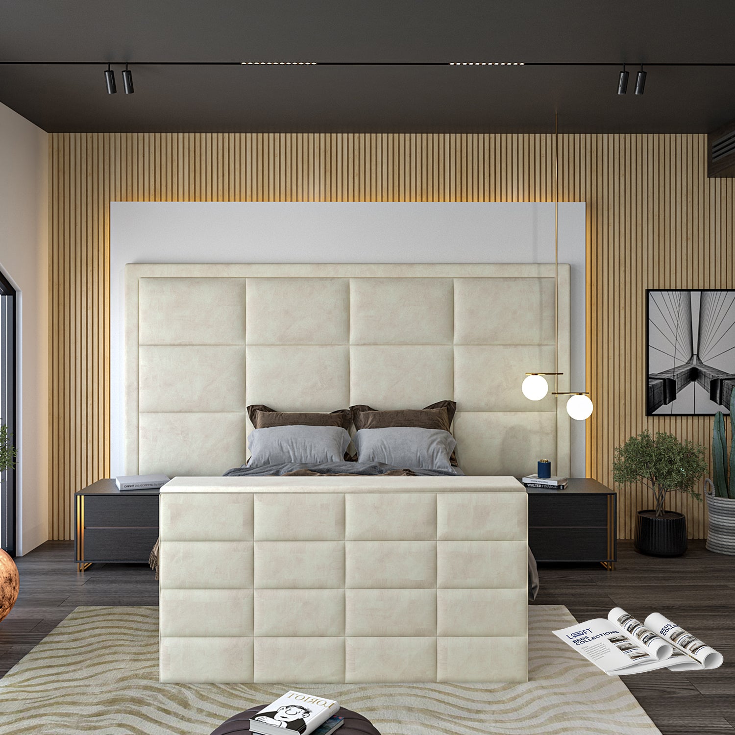 Lexington Upholstered TV Bed Frame