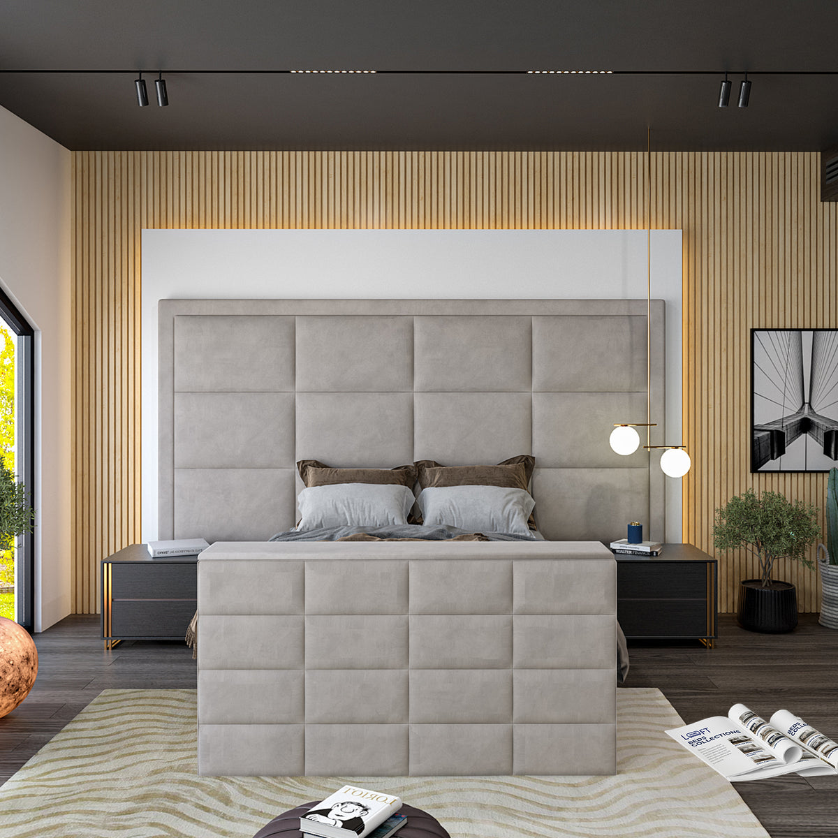 Lexington Upholstered TV Bed Frame