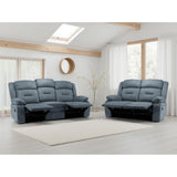 Novie Faux Fabric 3+2 Seater Sofa in Grey