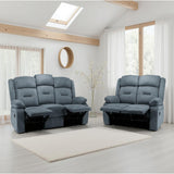 Novie Faux Fabric 3+2 Seater Sofa in Grey