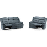 Novie Faux Fabric 3+2 Seater Sofa in Grey
