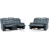 Novie Faux Fabric 3+2 Seater Sofa in Grey