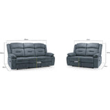 Novie Faux Fabric 3+2 Seater Sofa in Grey