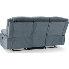 Novie Recliner Fabric 3 Seater Sofa - Grey