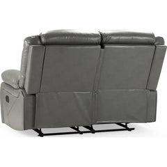 Novie Recliner Leather Sofa Grey 2 Seater