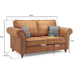 Oakland 2 Seater Sofa - Tan