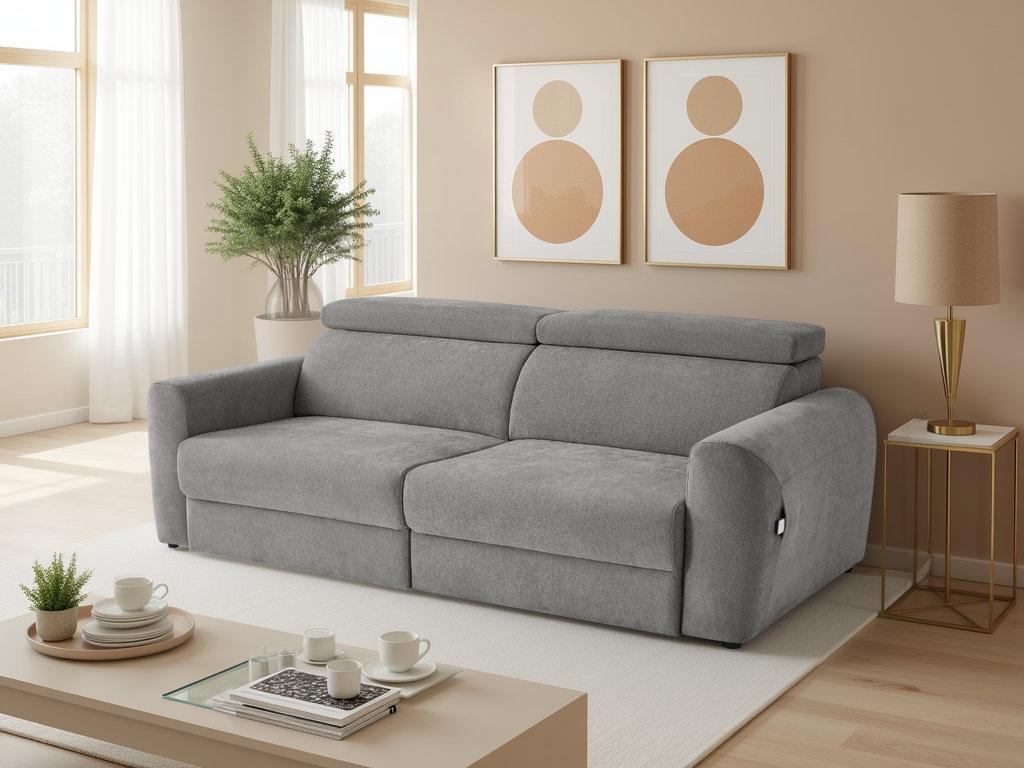 Dakota Electric Sofabed  3 Seater In Grey
