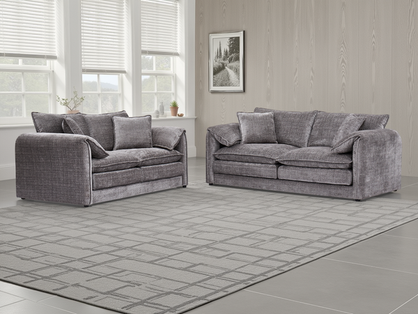 Solaya Sofa 3+2 Set In Grey