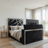 Morgan Upholstered Soft Velvet TV Bed Frame