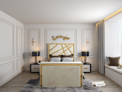 Rayleigh Upholstered Soft Velvet Tv Bed Frame