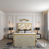 Morgan Upholstered Soft Velvet TV Bed Frame