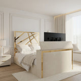 Morgan Upholstered Soft Velvet TV Bed Frame
