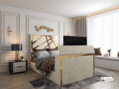 Rayleigh Upholstered Soft Velvet Tv Bed Frame