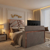 Morgan Upholstered Soft Velvet TV Bed Frame