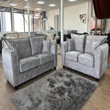 Serena 3+2 Seater Sofa Set In Grey