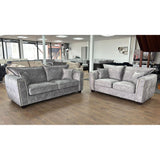 Serena 3+2 Seater Sofa Set In Grey