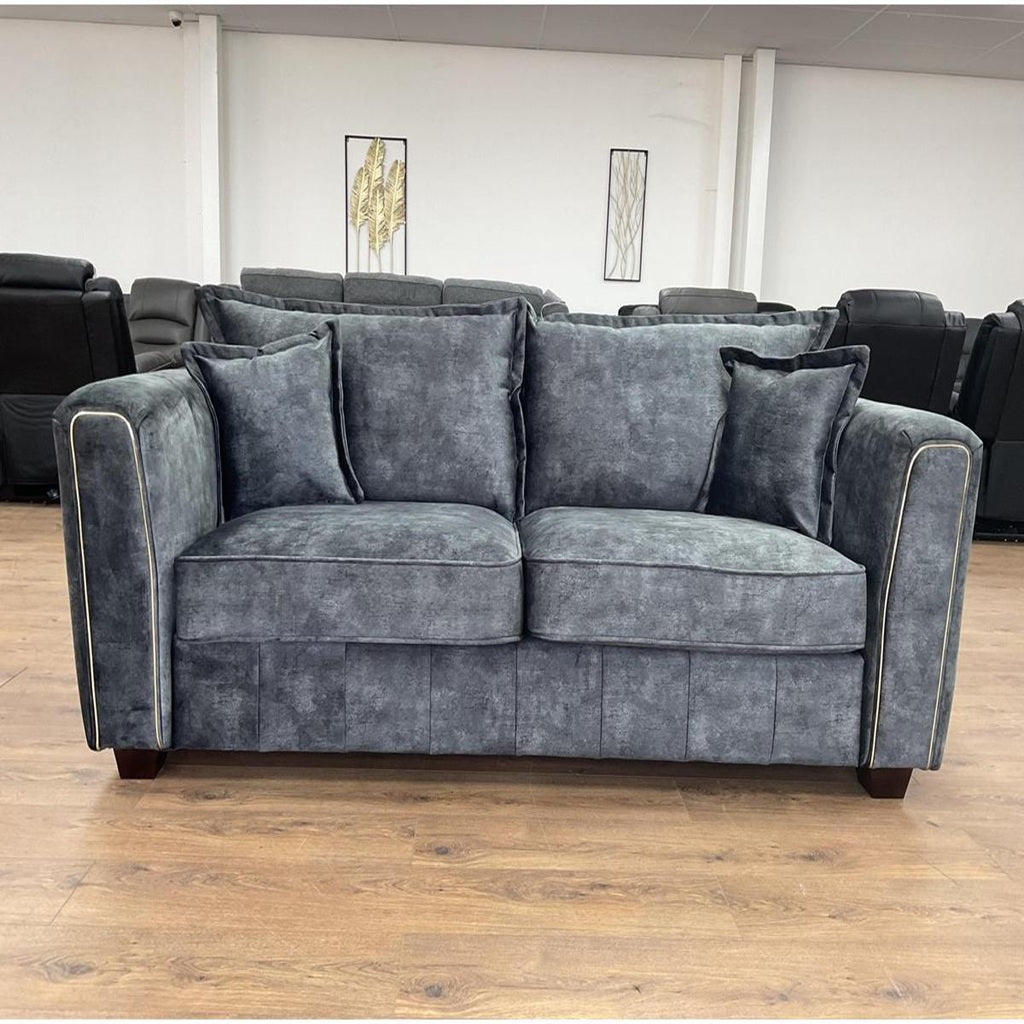 Serena 3 Seater Sofa Set In Black