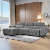 Turin Electric Recliner Sofa Charcoal Left Hand Corner