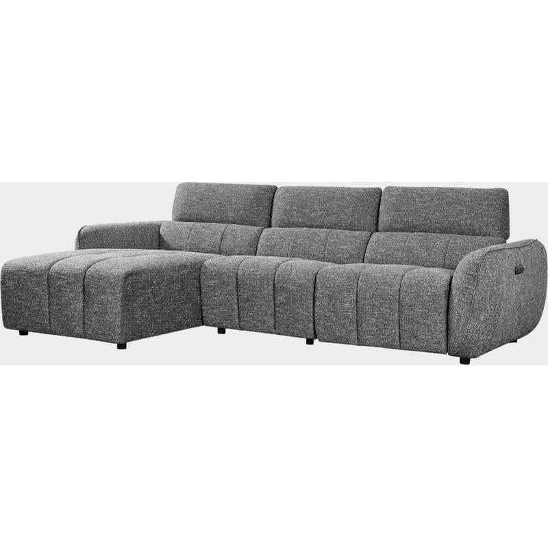 Turin Electric Recliner Sofa Charcoal Left Hand Corner