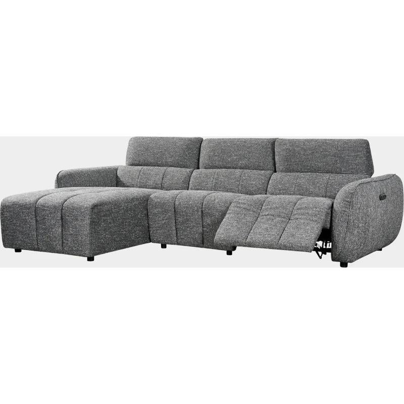 Turin Electric Recliner Sofa Charcoal Left Hand Corner