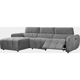 Turin Electric Recliner Sofa Charcoal Left Hand Corner