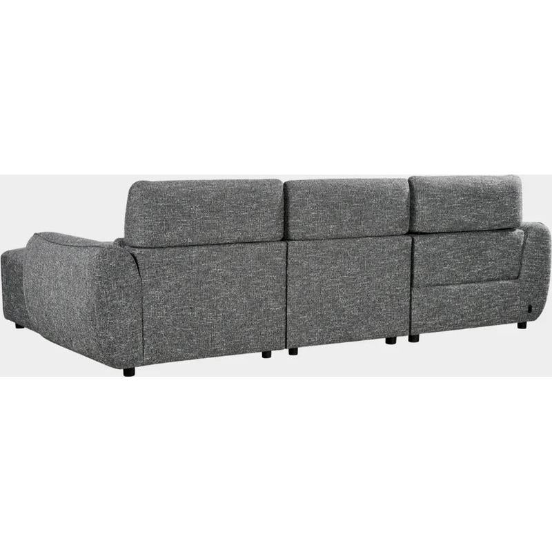 Turin Electric Recliner Sofa Charcoal Left Hand Corner