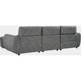Turin Electric Recliner Sofa Charcoal Left Hand Corner