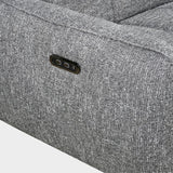 Turin Electric Recliner Sofa Charcoal Left Hand Corner