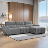 Turin Electric Recliner Sofa Charcoal Right Hand Corner
