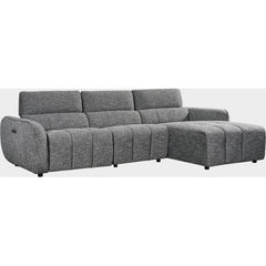 Turin Electric Recliner Sofa Charcoal Right Hand Corner
