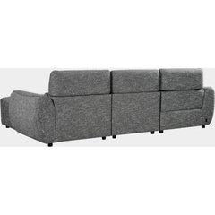 Turin Electric Recliner Sofa Charcoal Right Hand Corner