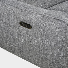 Turin Electric Recliner Sofa Charcoal Right Hand Corner
