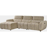 Turin Electric Recliner Sofa Mocha Left Hand Corner