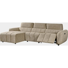 Turin Electric Recliner Sofa Mocha Left Hand Corner
