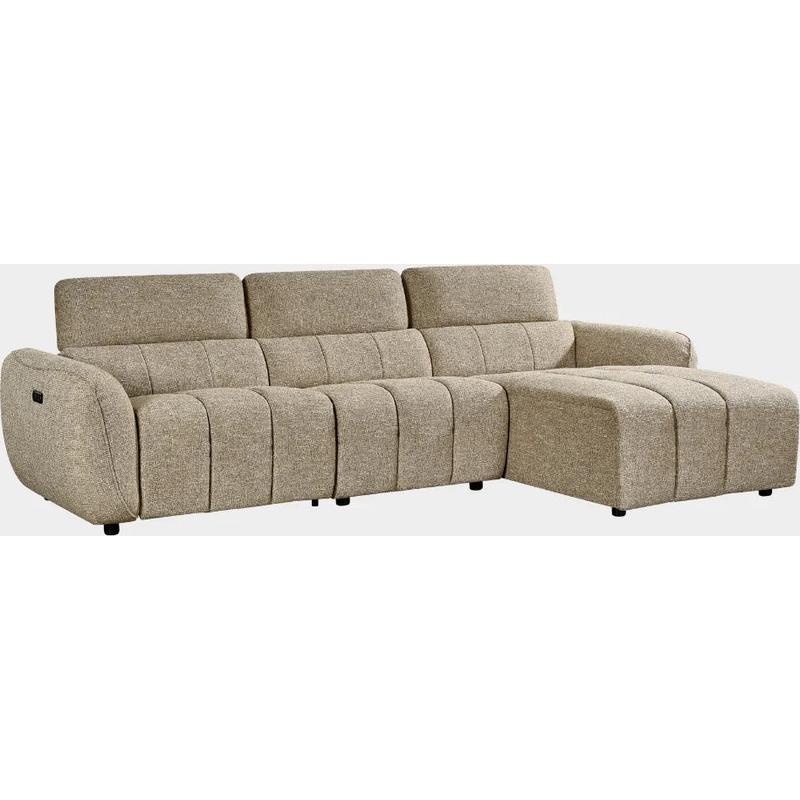 Turin Electric Recliner Sofa Mocha Right Hand Corner