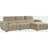 Turin Electric Recliner Sofa Mocha Right Hand Corner