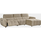Turin Electric Recliner Sofa Mocha Right Hand Corner