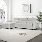 Turin Electric Recliner Sofa Silver Left Hand Corner
