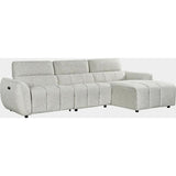 Turin Electric Recliner Sofa Silver Right Hand Corner