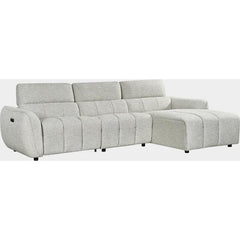 Turin Electric Recliner Sofa Silver Right Hand Corner