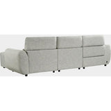 Turin Electric Recliner Sofa Silver Right Hand Corner