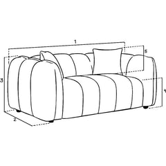 Venice Sofa Olive 2 Seater