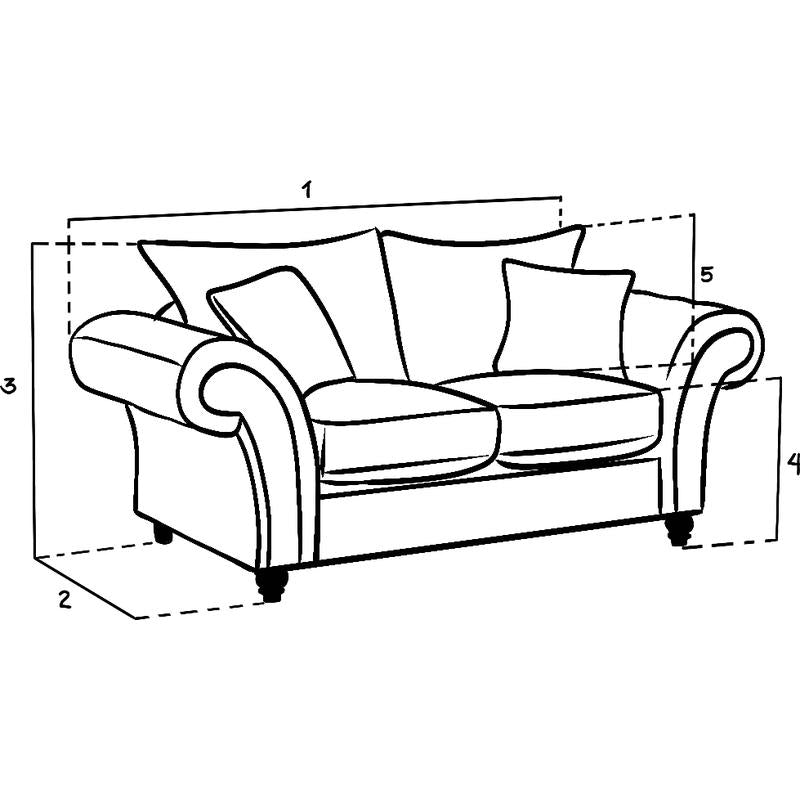 Windsor Fullback Stone 2 Seater Sofa
