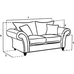 Windsor Fullback Sofa Grey 2 Seater