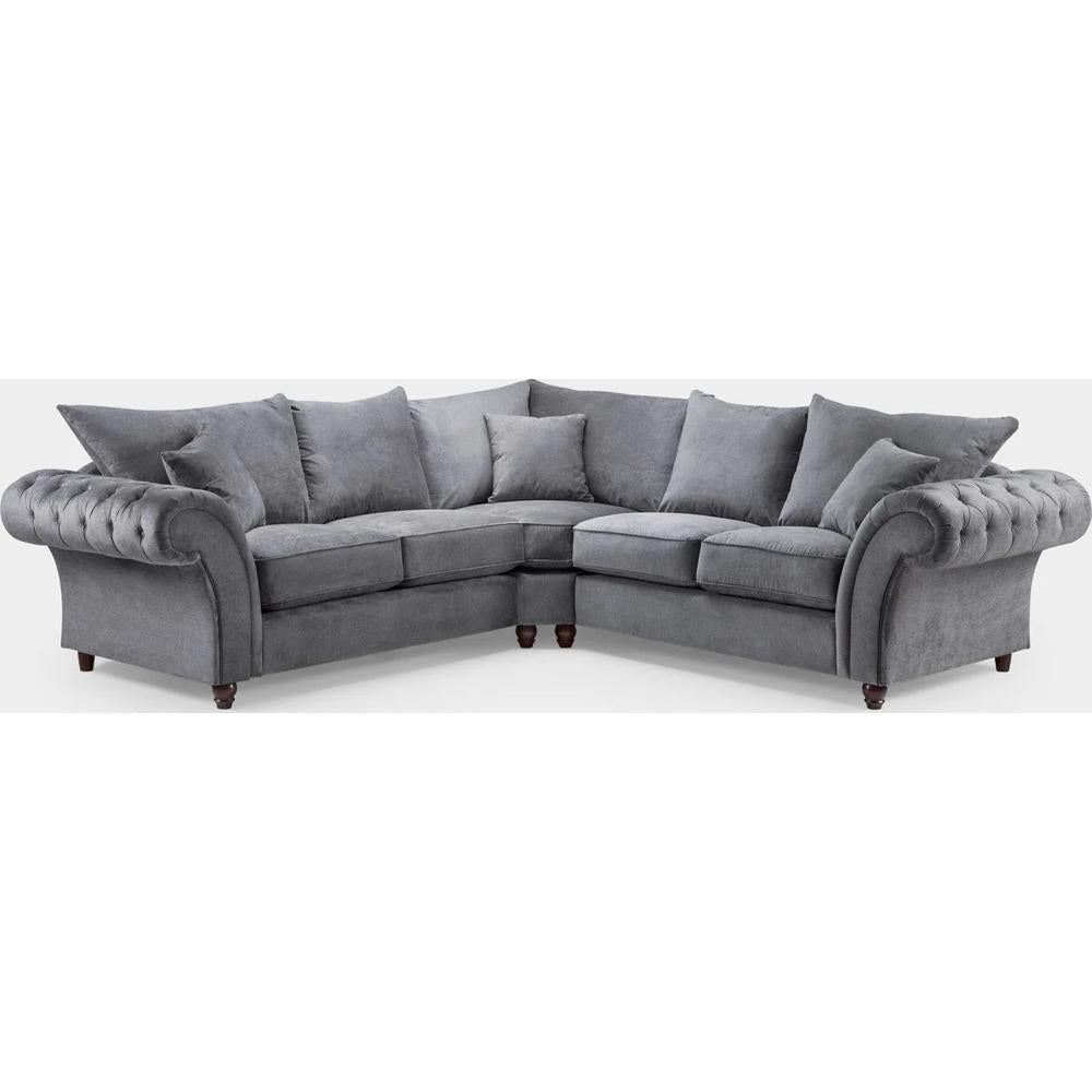 Windsor Fullback Large Corner Sofa In Grey