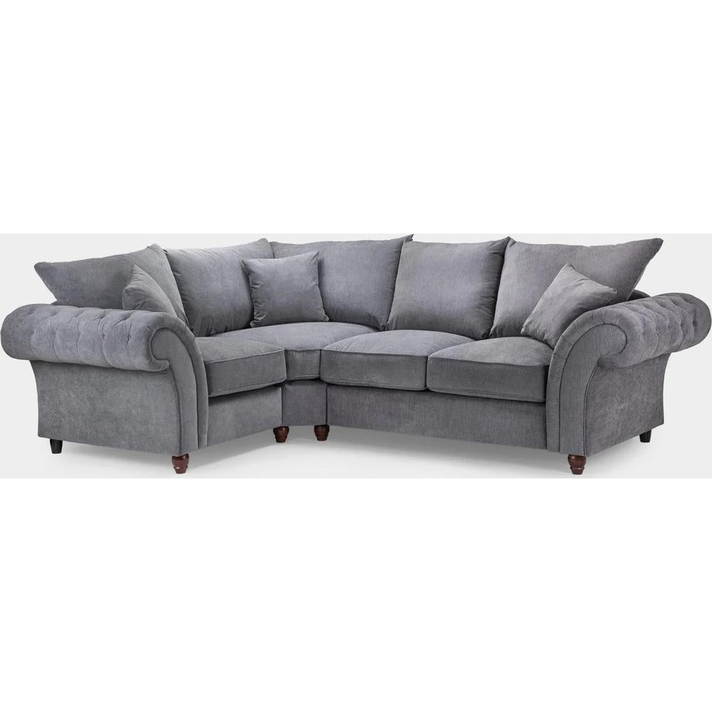 Windsor Fullback Sofa Grey Left Hand Facing Corner