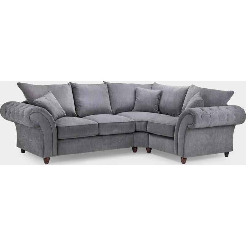 Windsor Fullback Right Hand Facing Corner Sofa In Grey