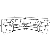 Windsor Fullback Sofa Stone Large Corner